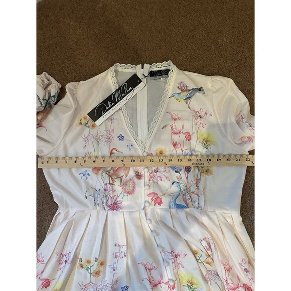 Dalia MacPhee Women's Pink Floral Button-Down Belted Dress Size XL NWT - Picture 16 of 16